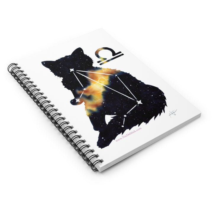 Libra Zodicat Spiral Notebook - Ruled Line