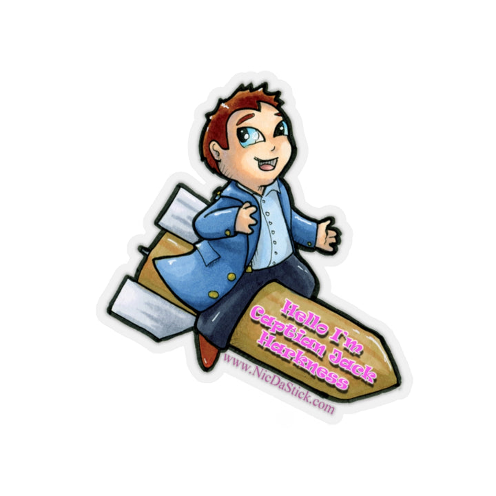Hello Captian Jack Saying Kiss-Cut Stickers