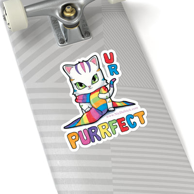 UR PURRfect Rainbow Pride Kitty Kiss-Cut Stickers