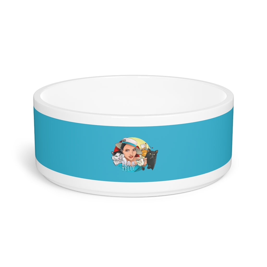 The Tea & Telly w/cats Pet Bowl