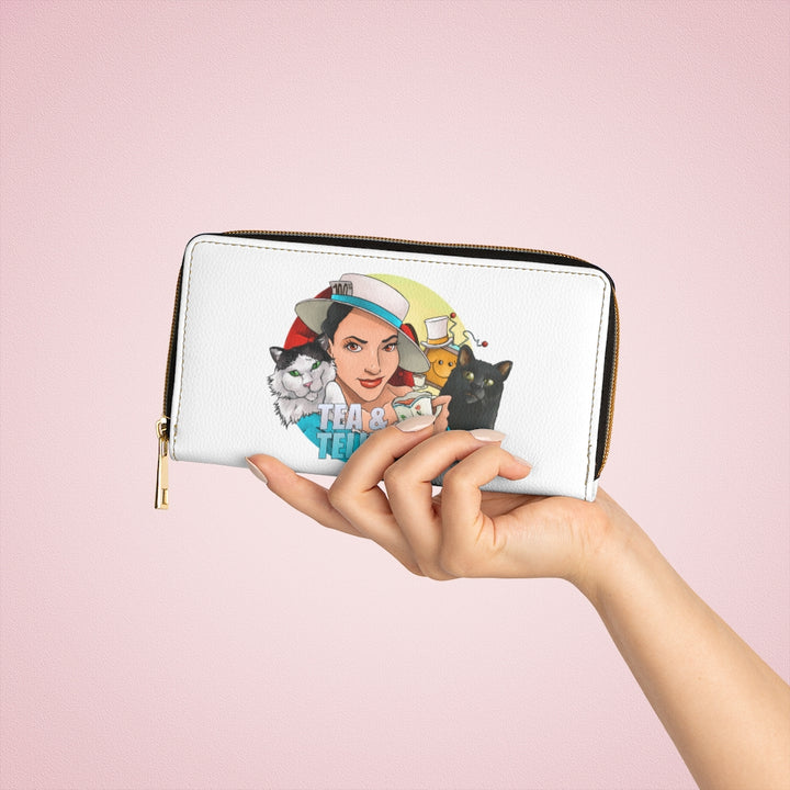 Tea & Telly w/cats Zipper Wallet