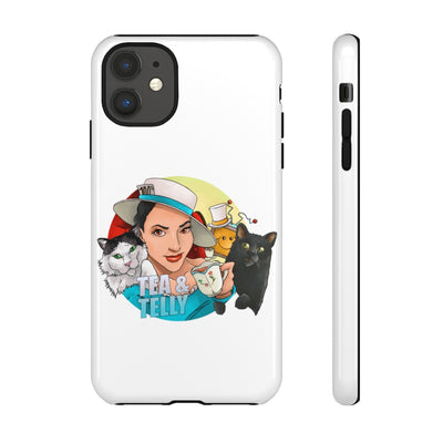 Tea & Telly w/Cats iPhone Tough Cases