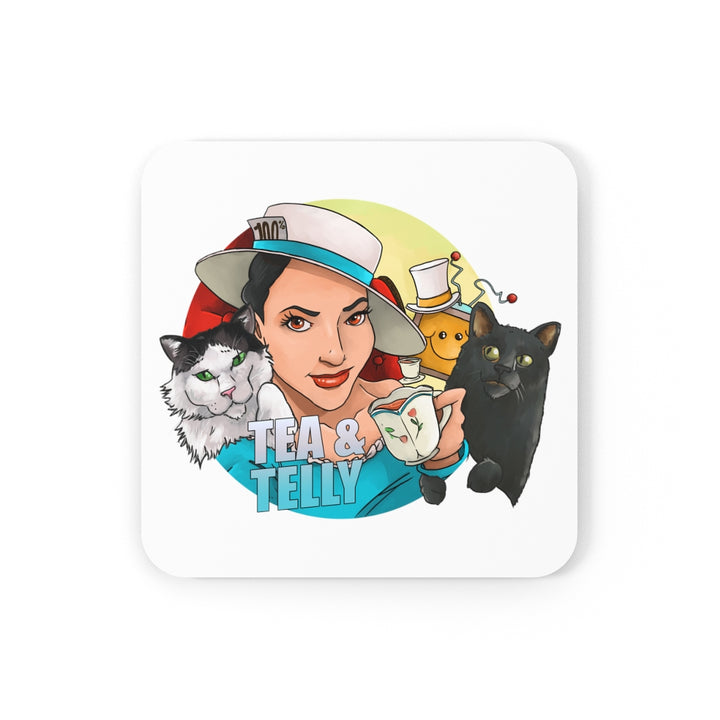Tea & Telly Crafted Cork Back Coaster