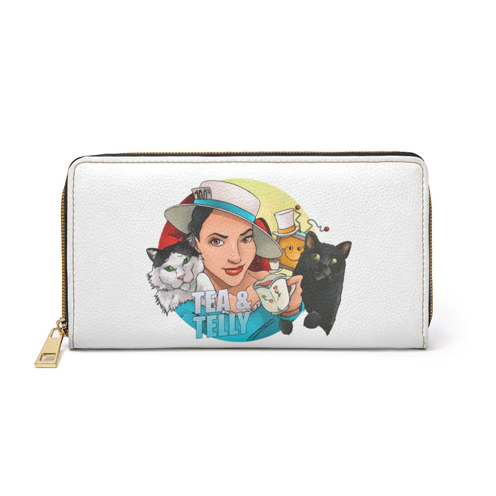 Tea & Telly w/cats Zipper Wallet