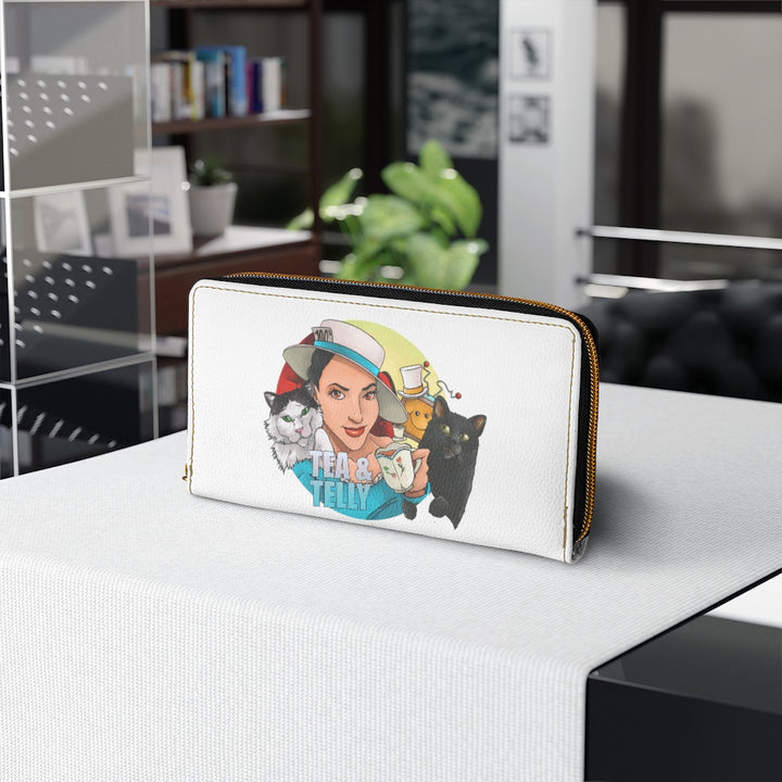 Tea & Telly w/cats Zipper Wallet