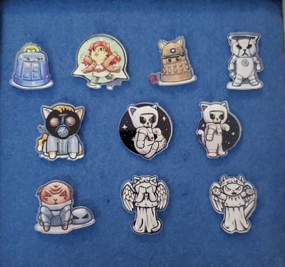 Mix and Match Doctor Mew Pin Sets