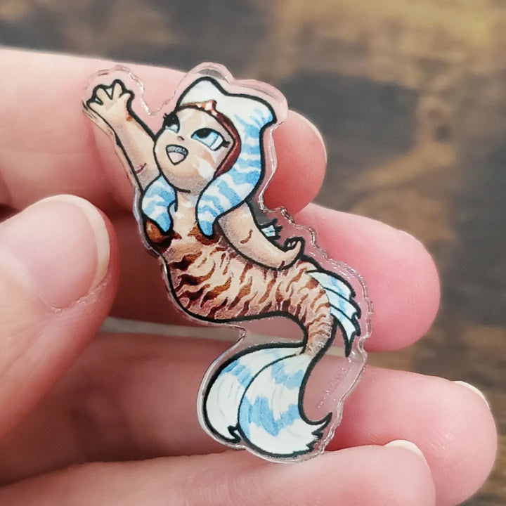 Mermaid Crossover Force Acrylic Pins