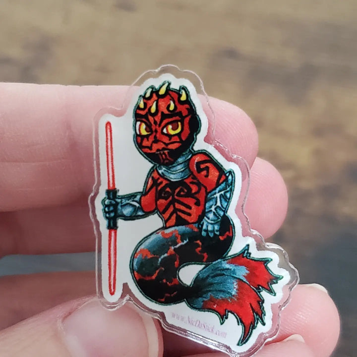 Mermaid Crossover Force Acrylic Pins