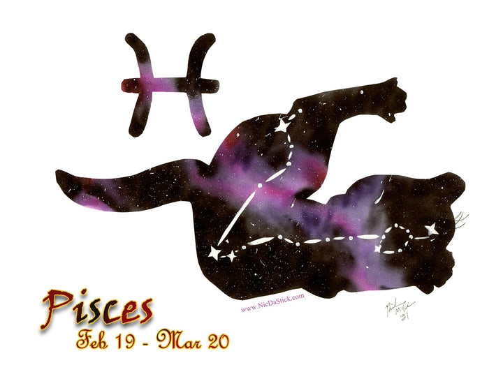 Pisces Zodicat Print