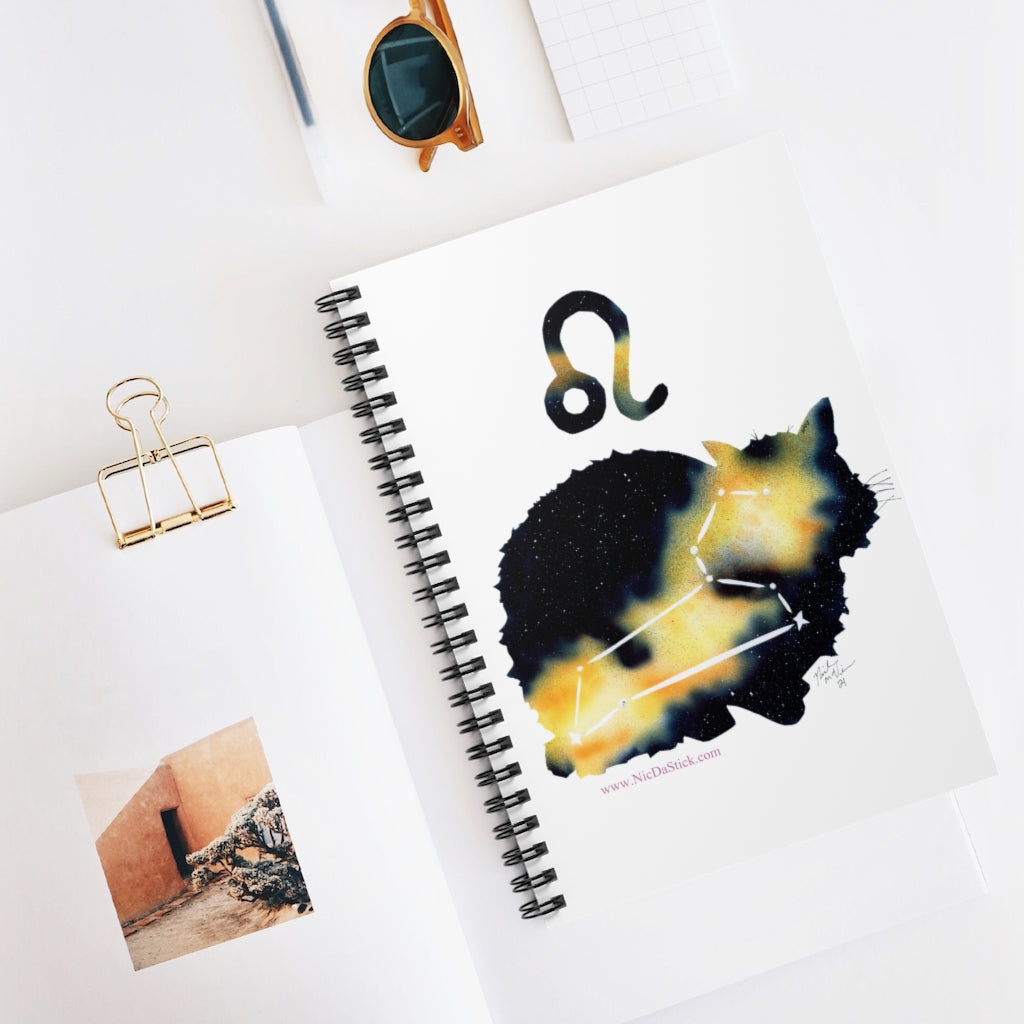 Leo Zodicat Spiral Notebook - Ruled Line