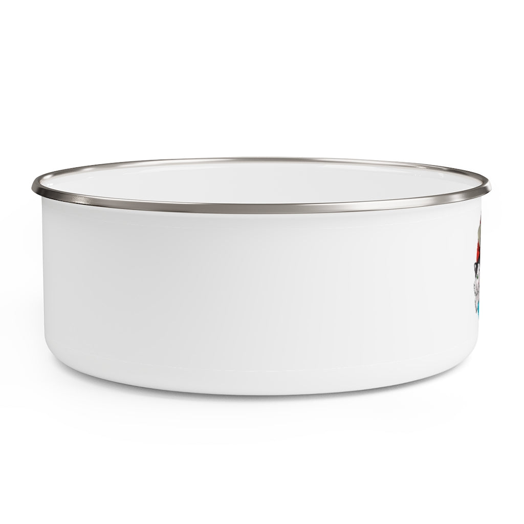Tea & Telly w/Cats Enamel Bowl