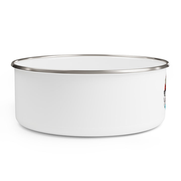 Tea & Telly w/Cats Enamel Bowl