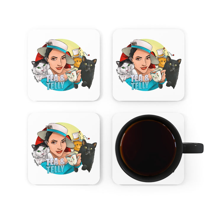 Tea & Telly Crafted Cork Back Coaster