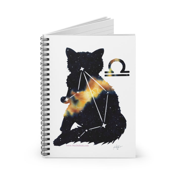 Libra Zodicat Spiral Notebook - Ruled Line