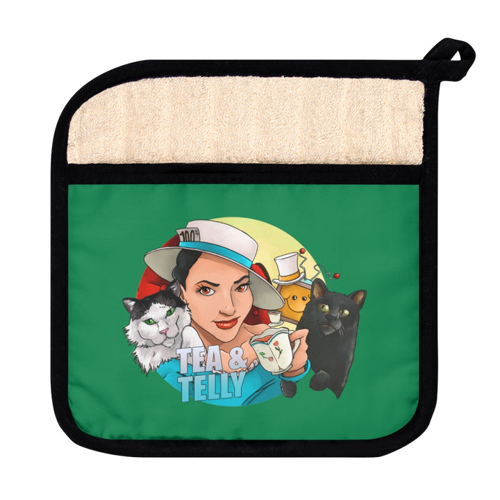 Tea & Telly w/Cats Pot Holder with Pocket