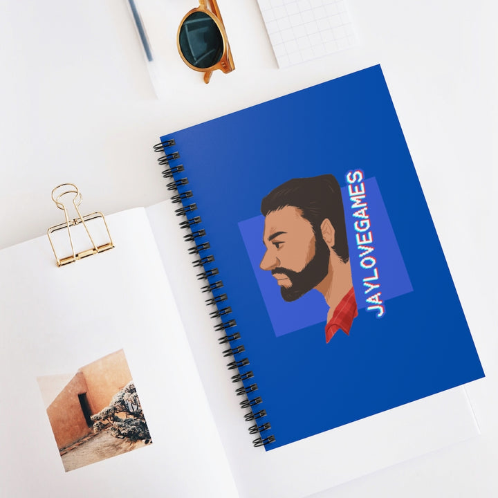 Jaylovegames logo Spiral Notebook - Ruled Line