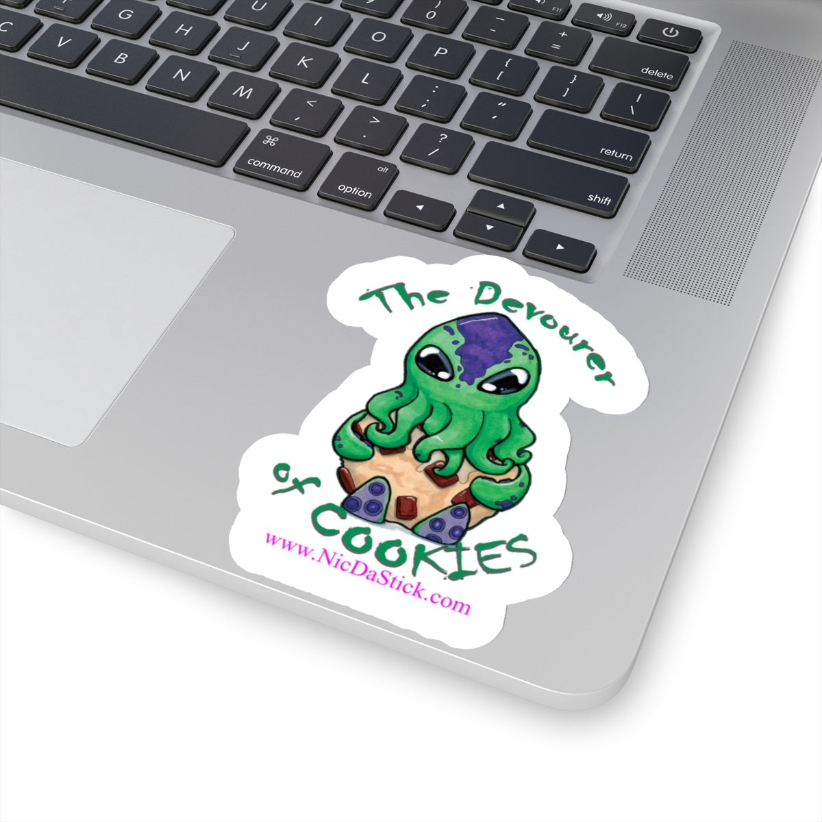 Cthulu Devower of Cookies - Kiss-Cut Stickers