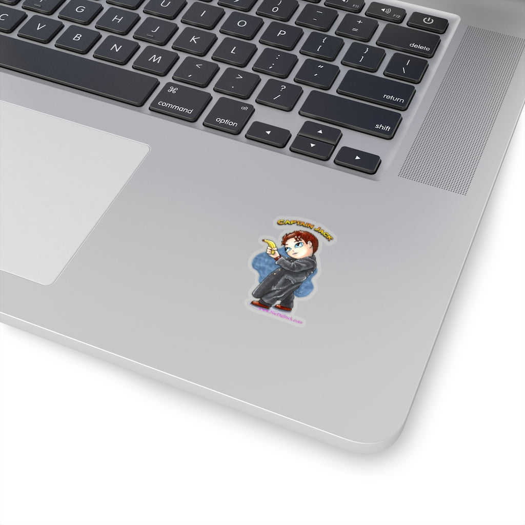 Captain Jack and His Bananan Fan Kiss-Cut Stickers