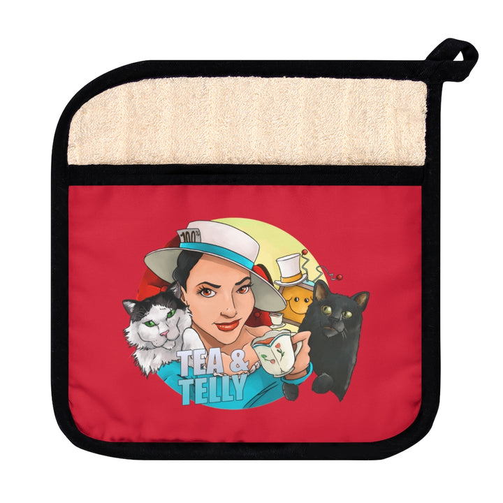 Tea & Telly w/Cats Pot Holder with Pocket