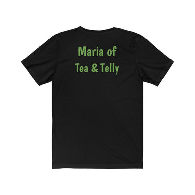 Tea & Telly w/dog Unisex Jersey Short Sleeve Tee