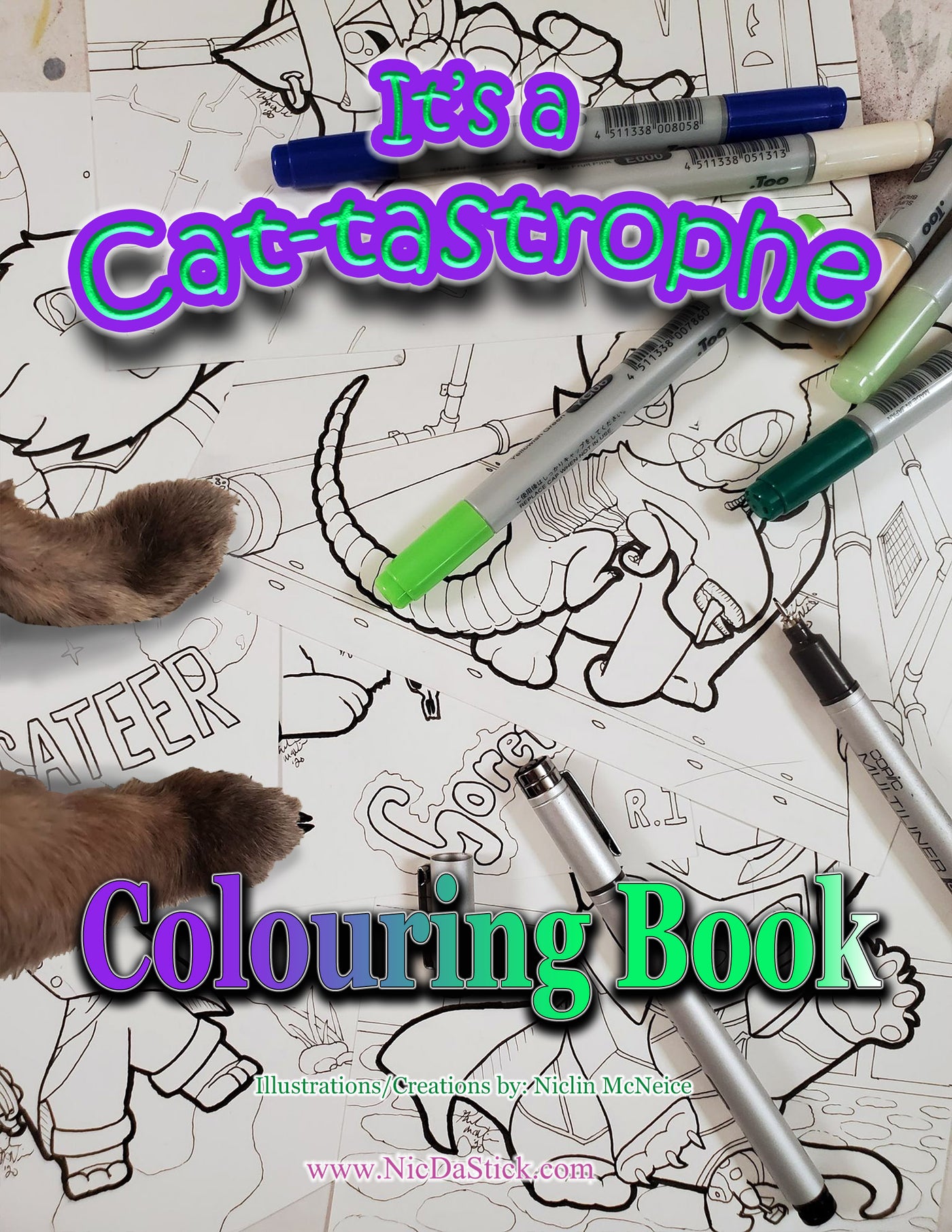 It's a CAT-tastrophe Colouring Book