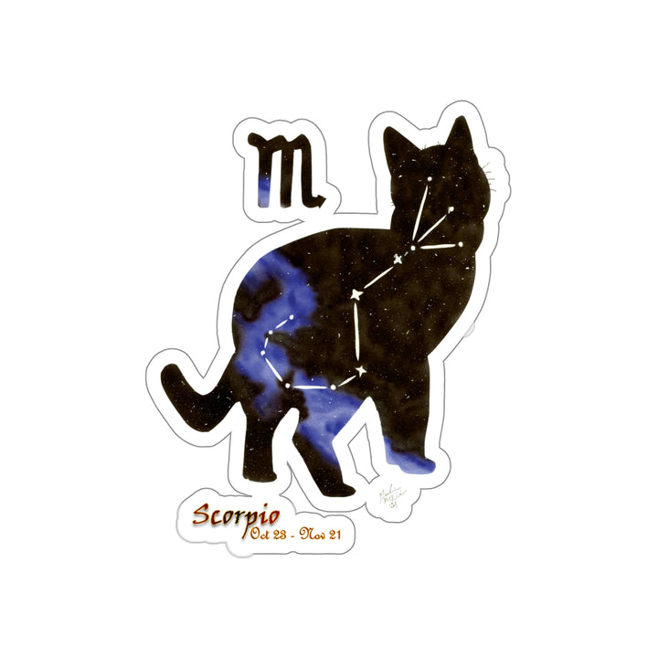 Scorpio Zodicat Die-Cut Stickers