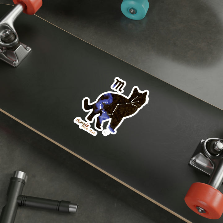 Scorpio Zodicat Die-Cut Stickers