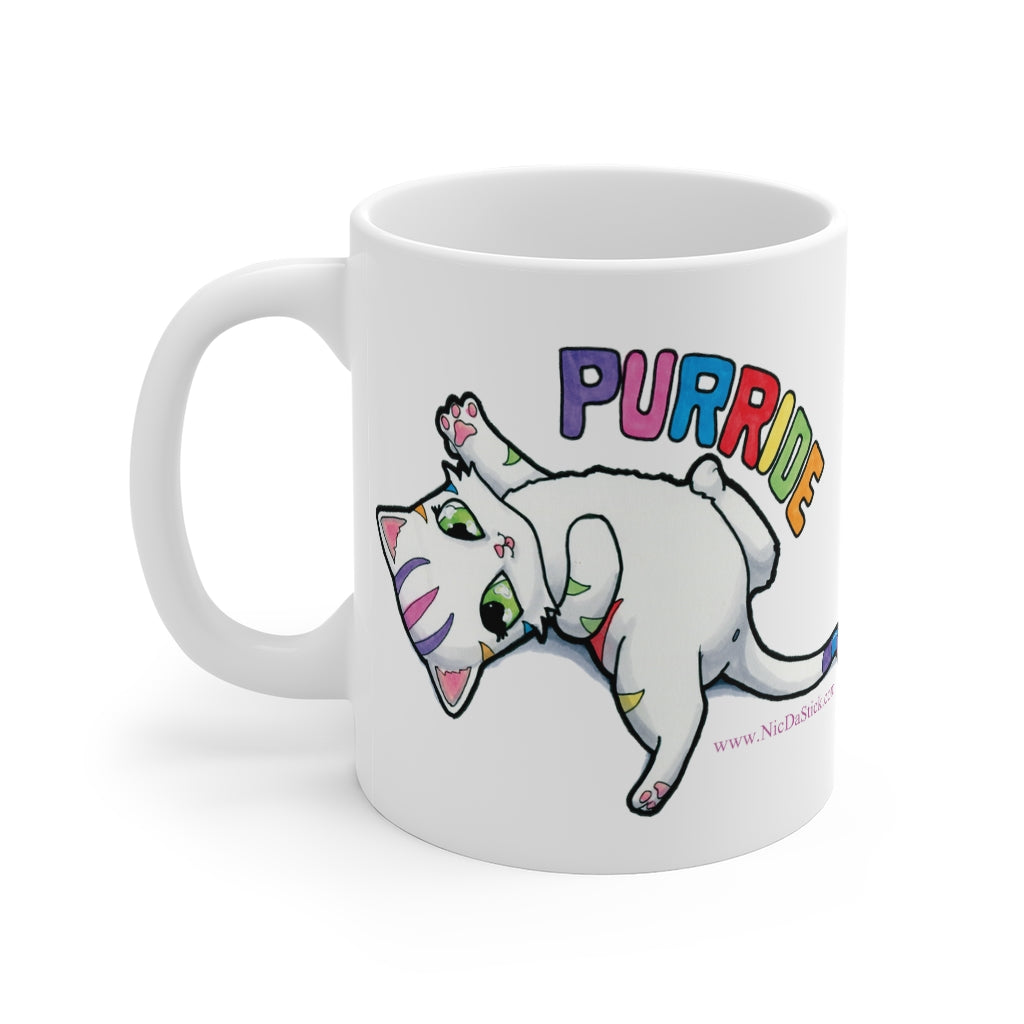 Rainbow Pride Kitty Mug 11oz