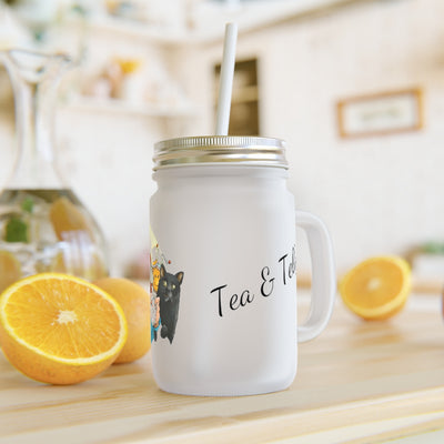 Tea & Telly w/Cats Mason Jar