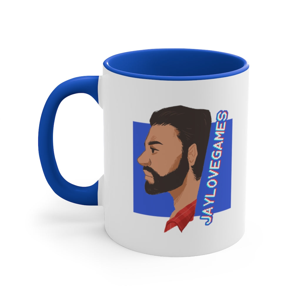 Jaylovegames Logo Accent Mug (11oz)