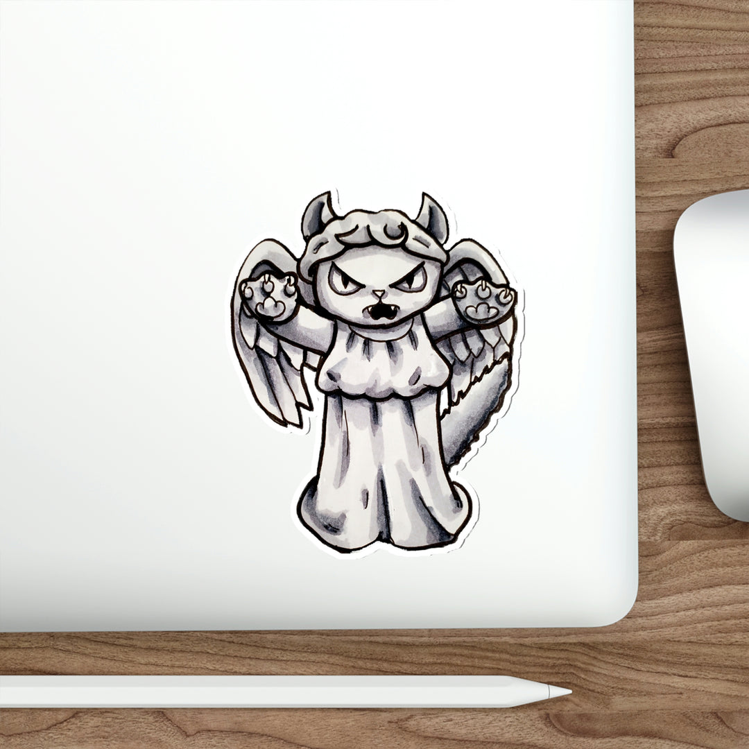 Weeping Kitten Attack Doctor Mew Die-Cut Vinyl Stickers