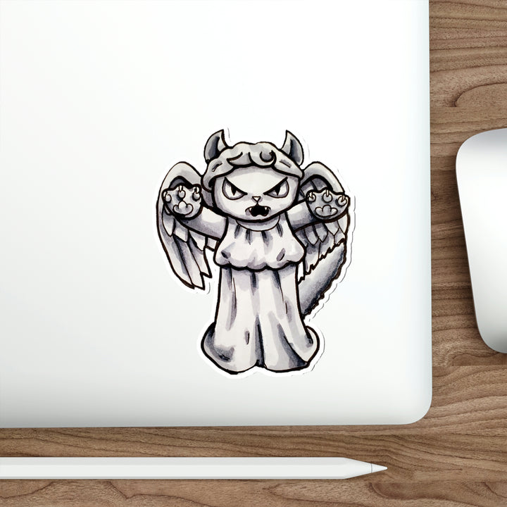 Weeping Kitten Attack Doctor Mew Die-Cut Vinyl Stickers