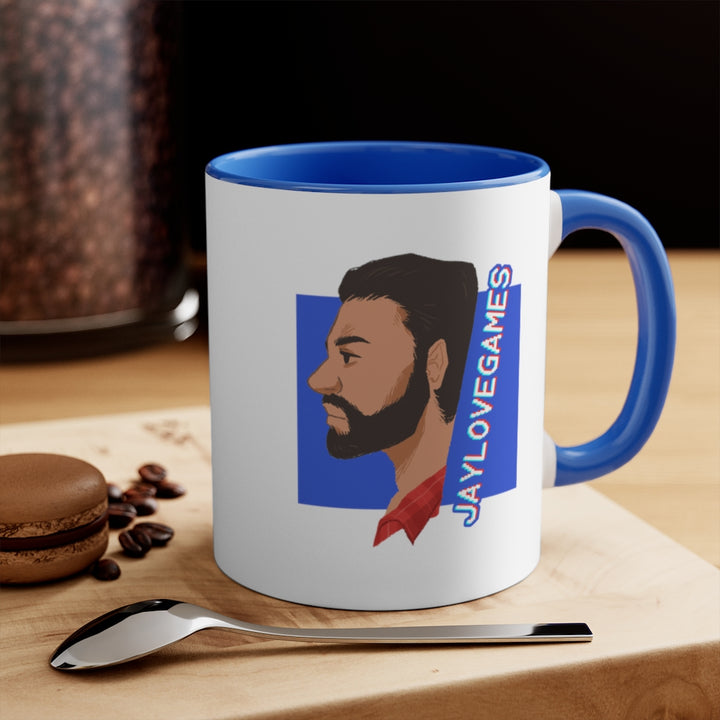 Jaylovegames Logo Accent Mug (11oz)