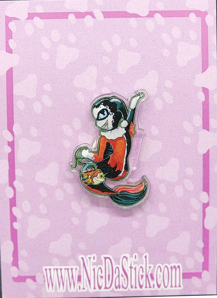 Harley Quinn Mer-may Acrylic Pin