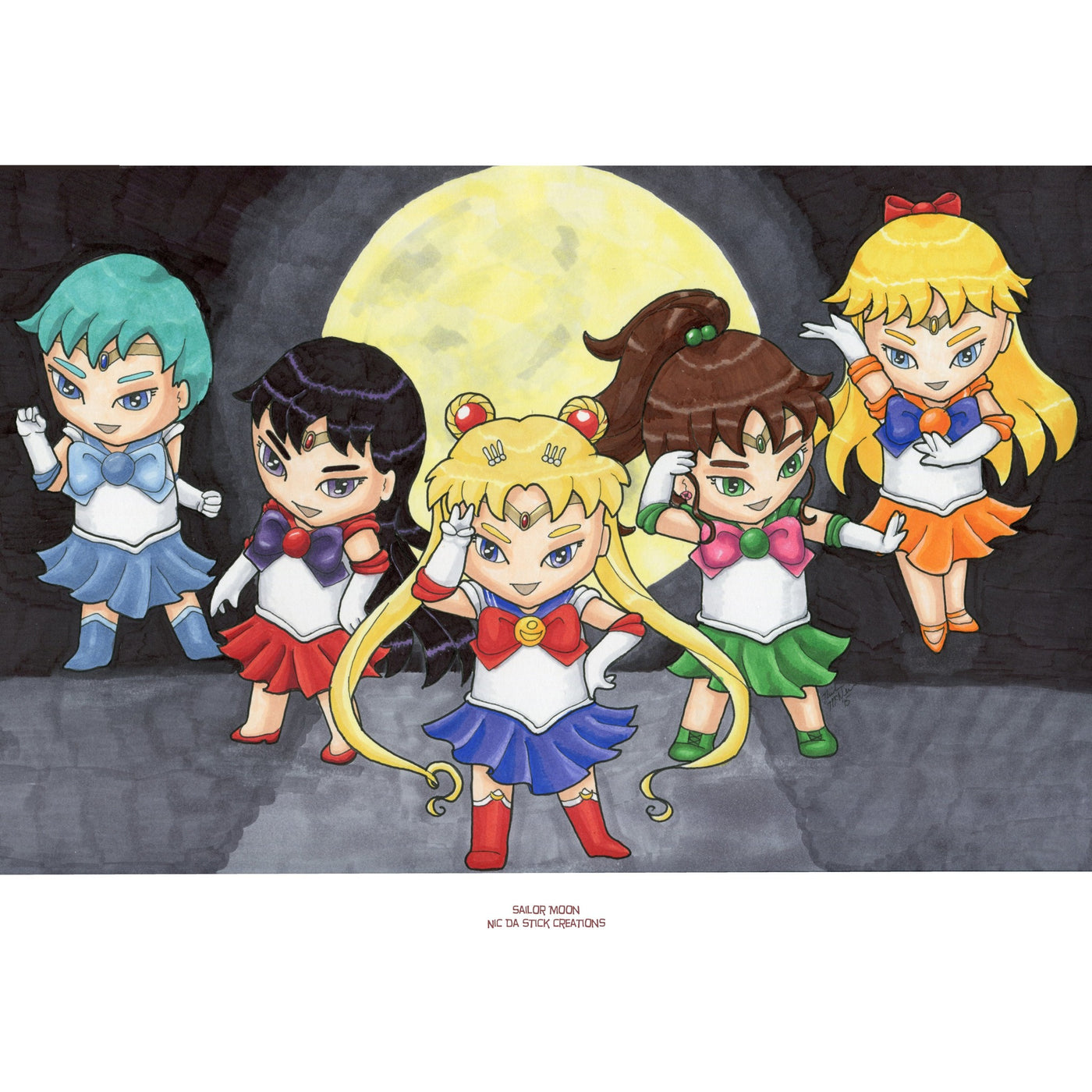 Sailor Moon Art Print,Prints - Nic Da Stick Creations